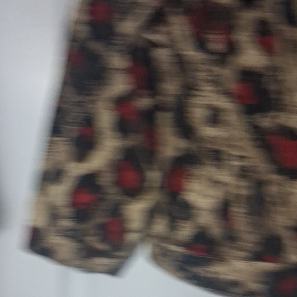 Ruby Rd. Red and Beige Animal Print Jacket - Picture 5 of 11